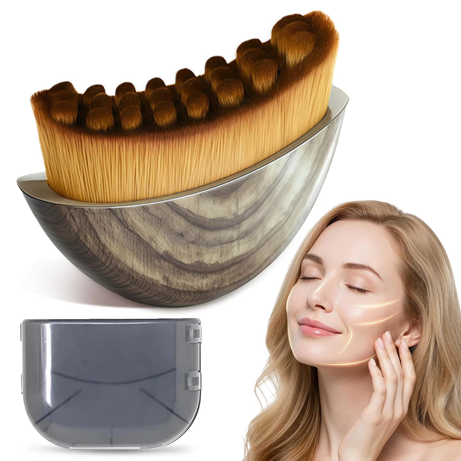 Lymphatic Contour Face Brush with Soft Bristles