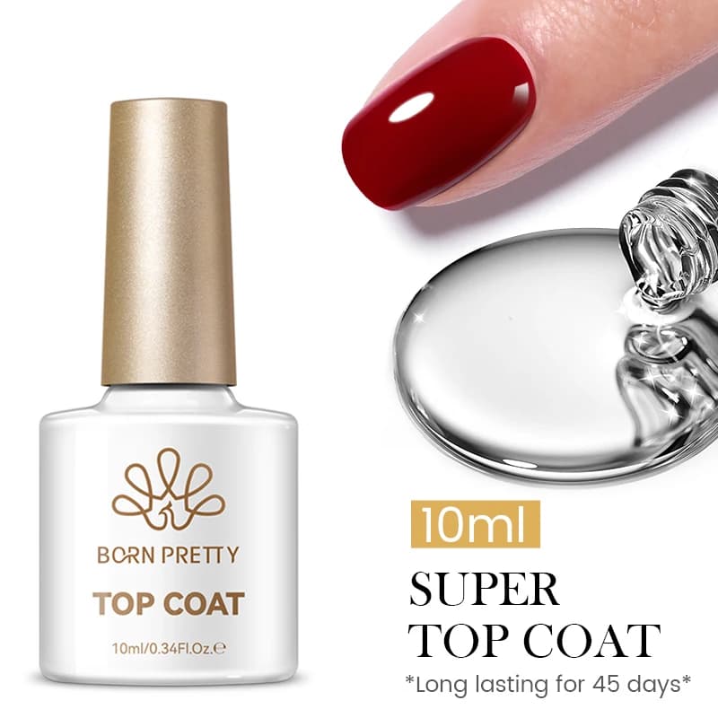 Born Pretty 10 ml rubber gel top coat bottle — image 1