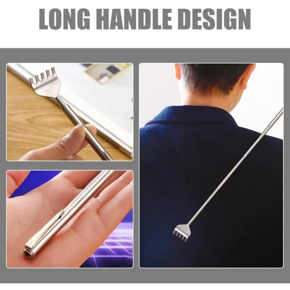 compact telescopic stainless steel back massager — image 6