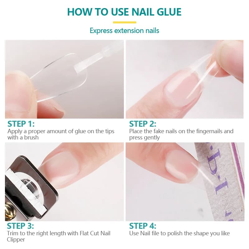 glitter nail glue bottle with brush cap — image 4