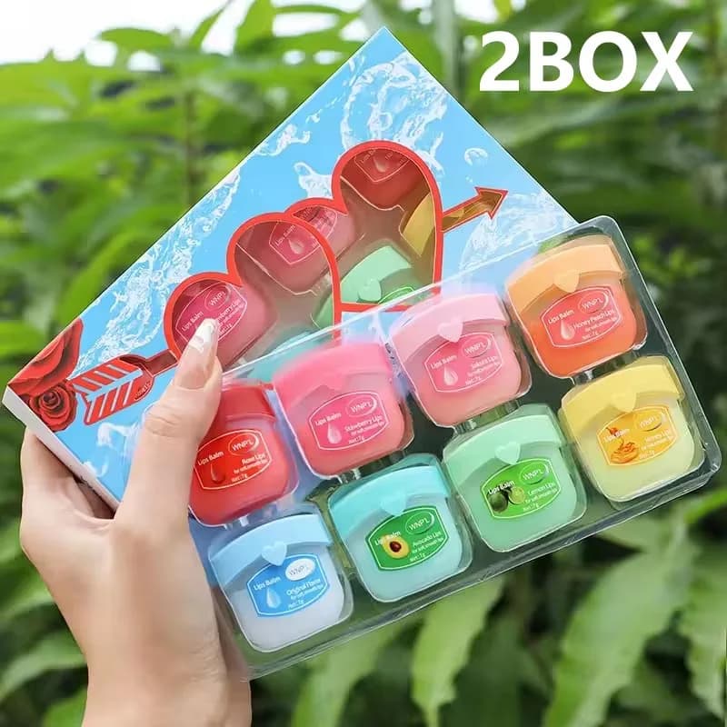 Fruit-flavored lip balm tubes in a set — image 8