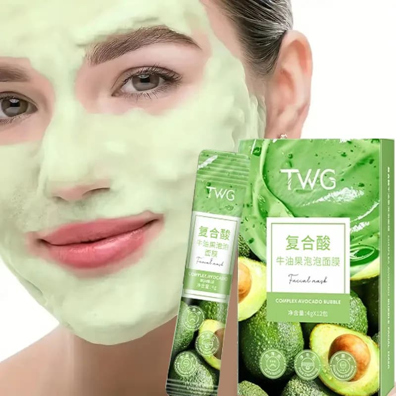 Avocado bubble facial mask pack of 12 — image 1