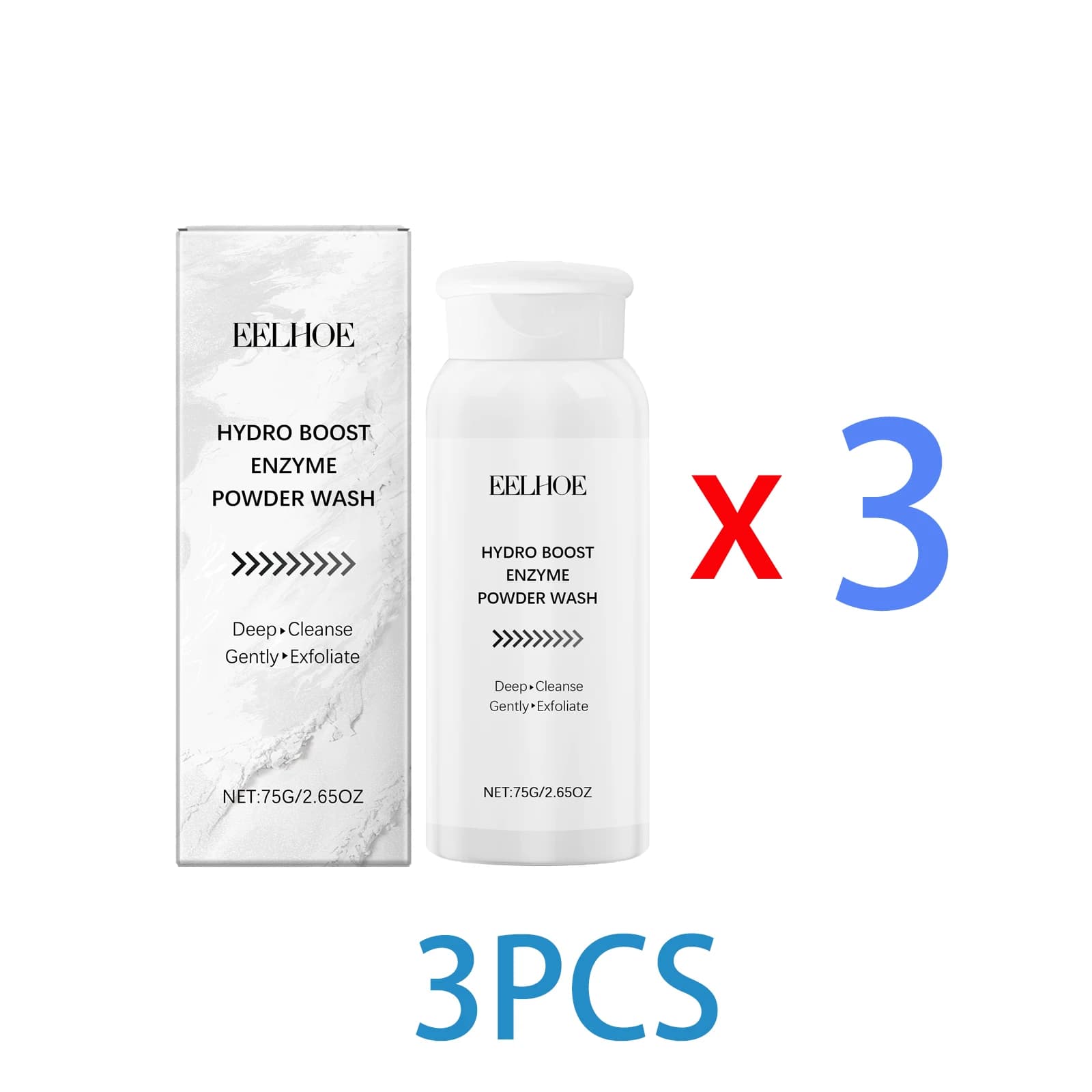 Gentle enzyme face wash powder in a white jar — image 8