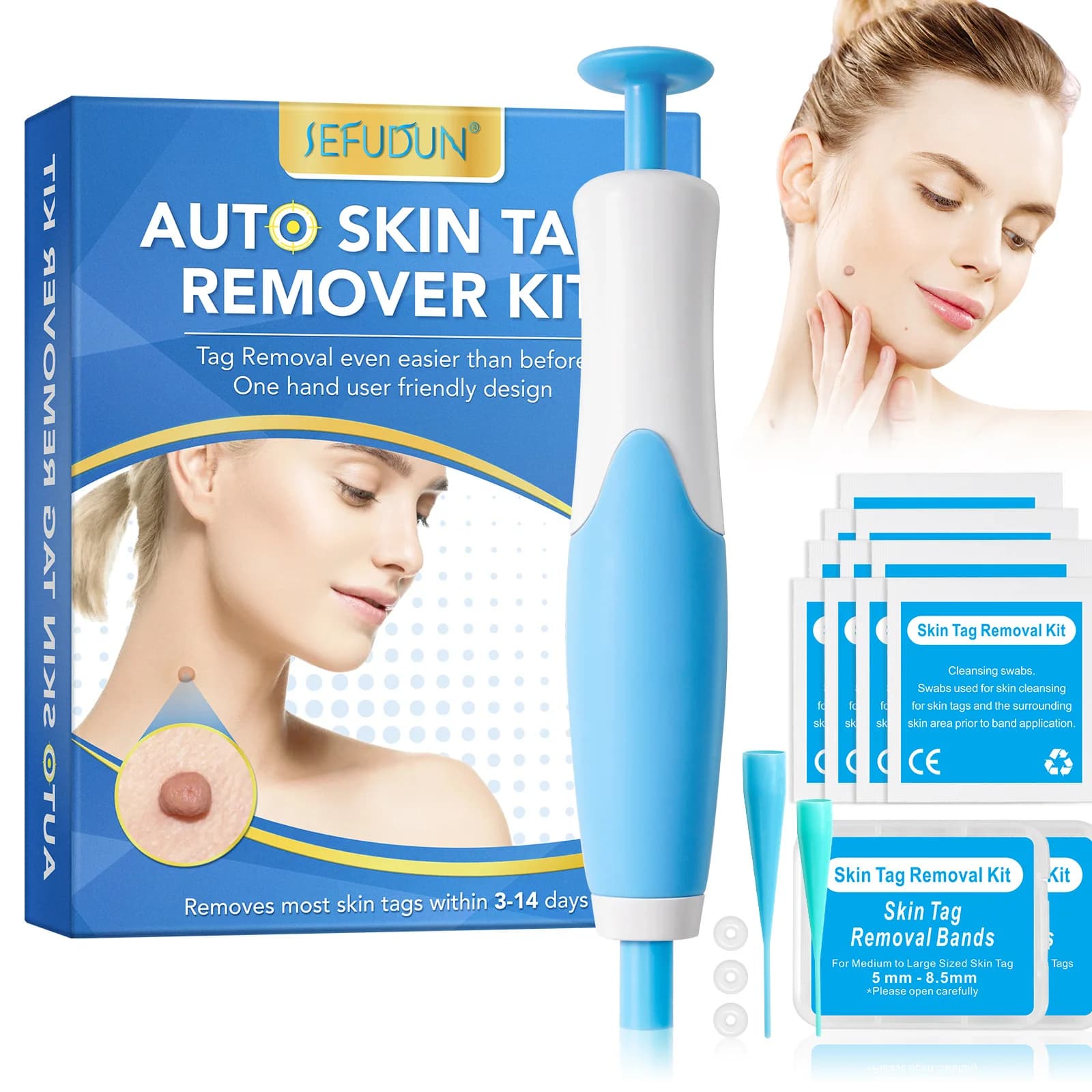2-in-1 Skin Tag Removal Pen with Cleansing Swabs
