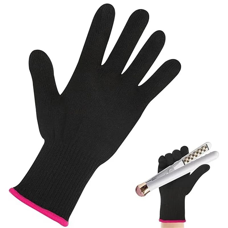 Heat-resistant gloves for hair styling — image 1