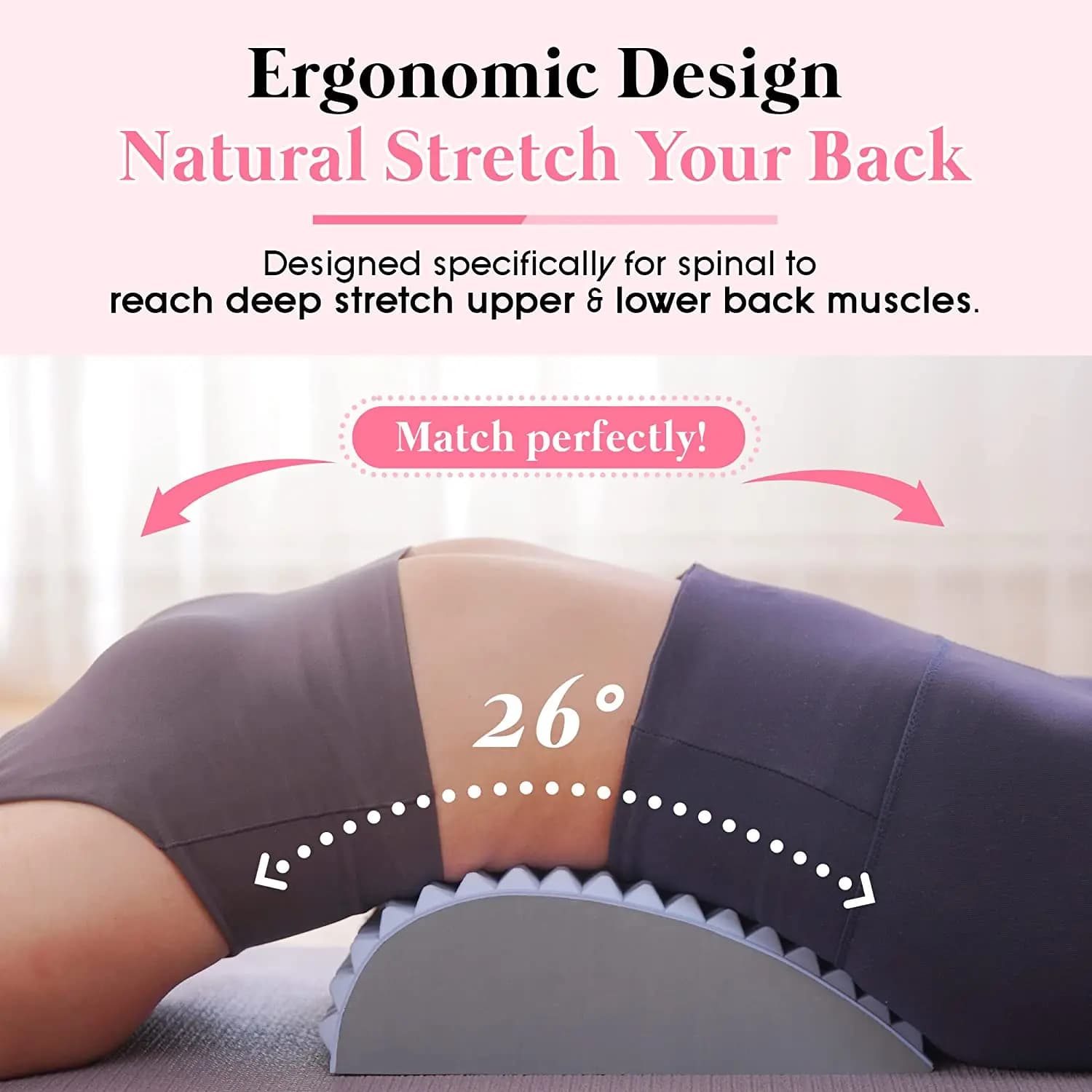 Lumbar Support Stretch Pillow for Back Pain Relief