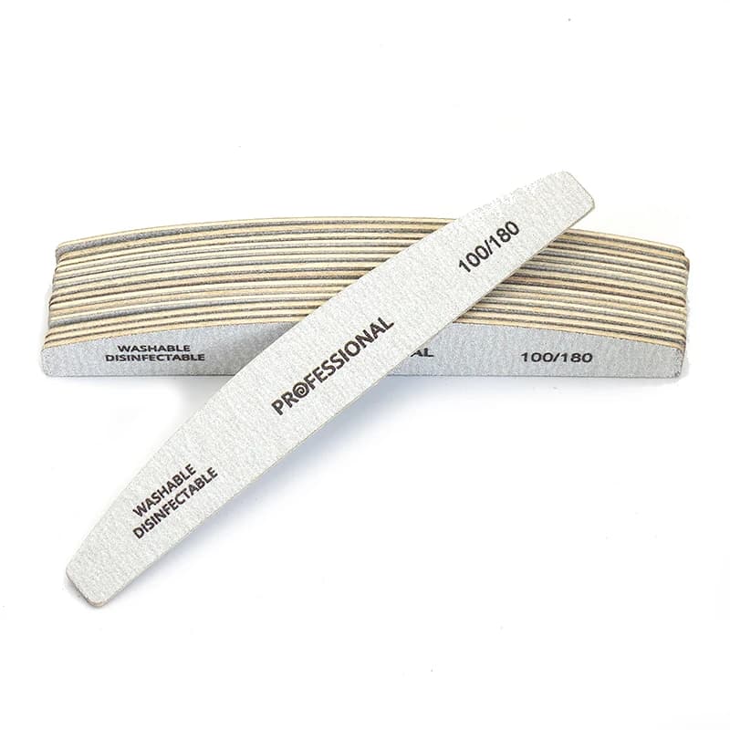 Set of 10 double‑sided wooden nail files with 100/180/240 grit — image 8