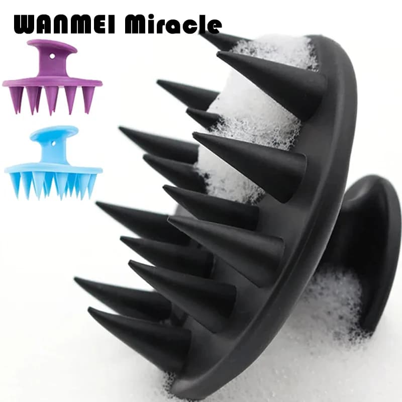 silicone scalp massager hair brush — image 1