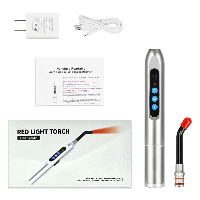 hand-held red and near-infrared light therapy wand for cold sores — image 8