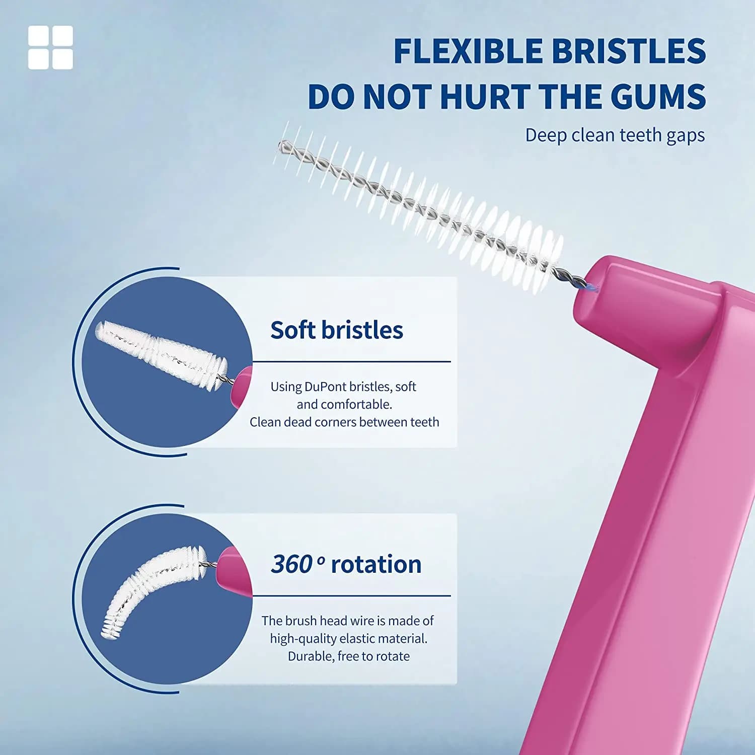 pack of 20 interdental brushes with dust cover — image 3