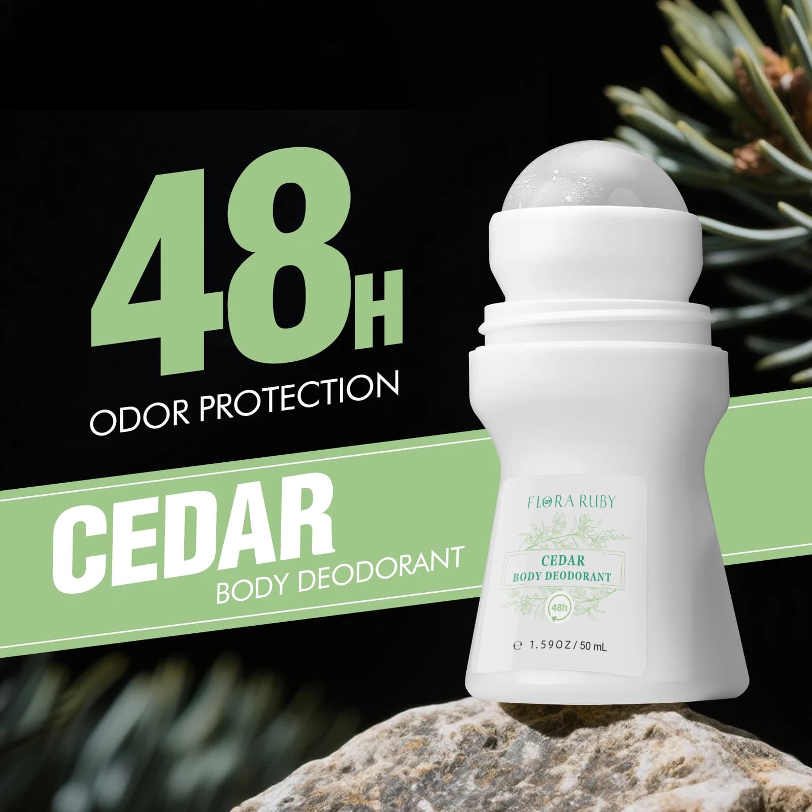 Flora Ruby Light Green aluminum‑free deodorant roll‑on — image 8