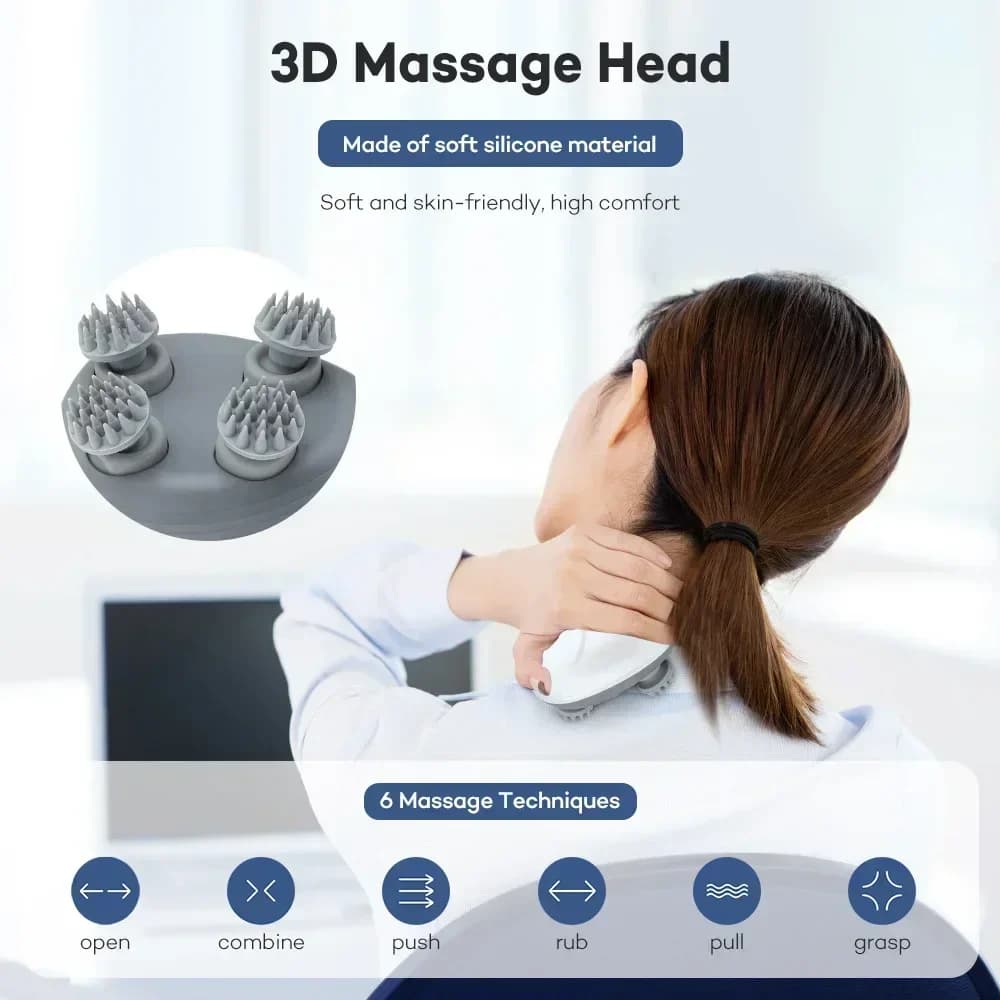 electric scalp massager with red light therapy — image 5