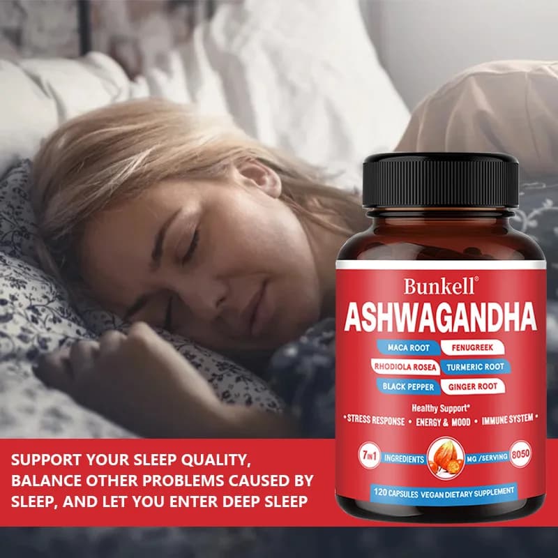 organic ashwagandha capsules with maca and turmeric — image 3