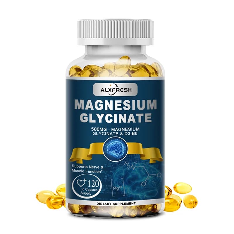 bottles of magnesium glycinate with zinc vitamin d3 and b6 supplement — image 7