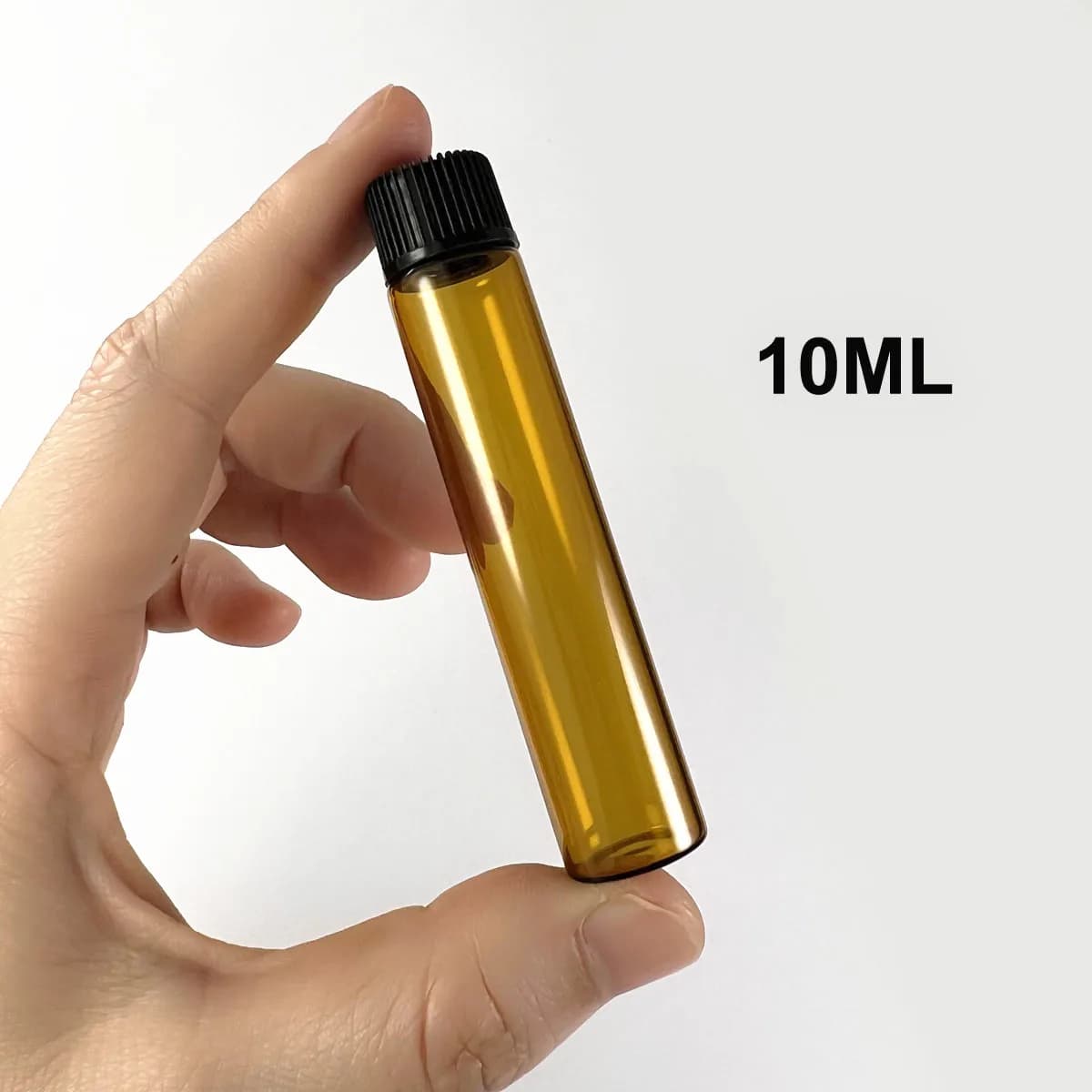 Amber glass mini dropper bottles set — image 3
