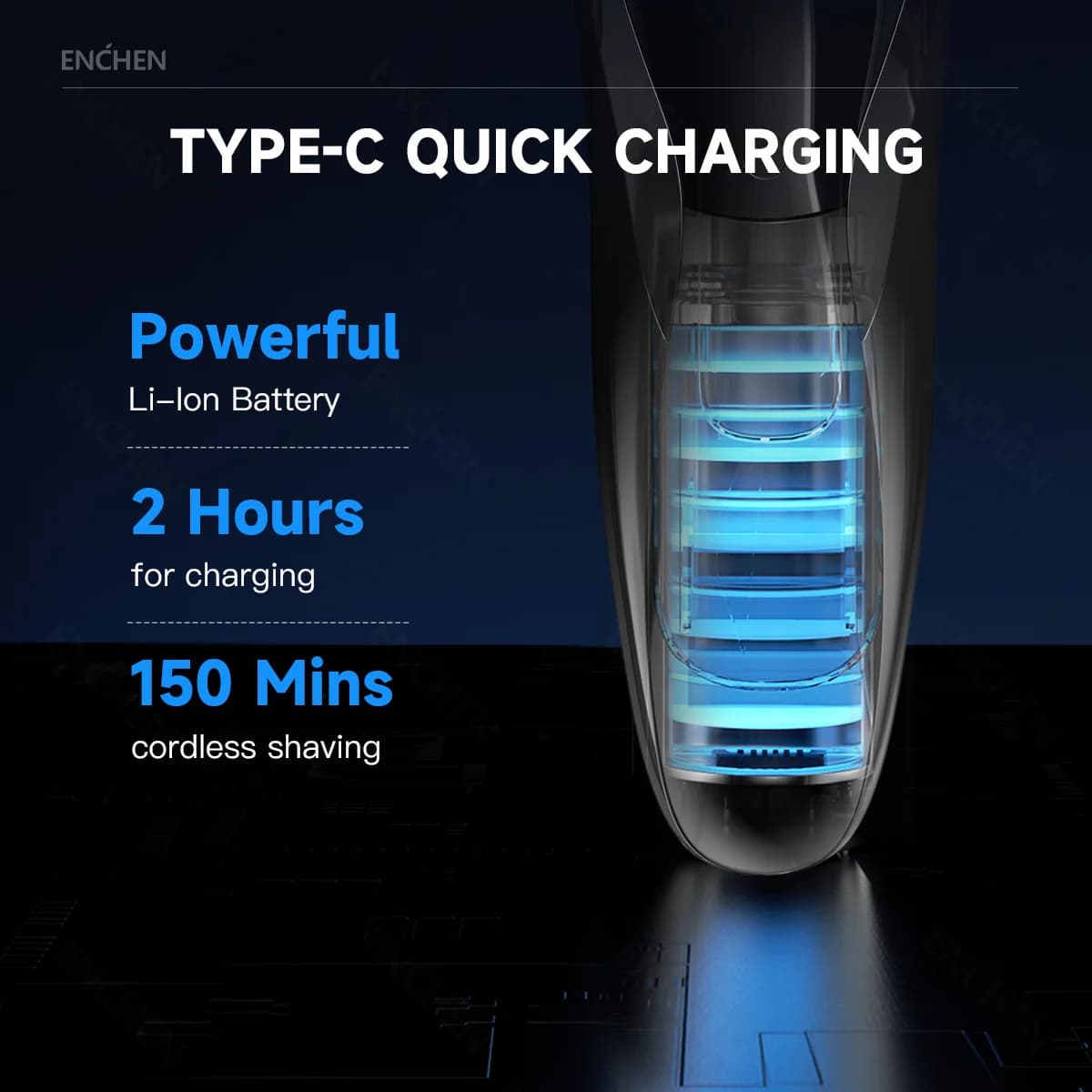 Enchen 3D Blackstone waterproof electric shaver — image 5