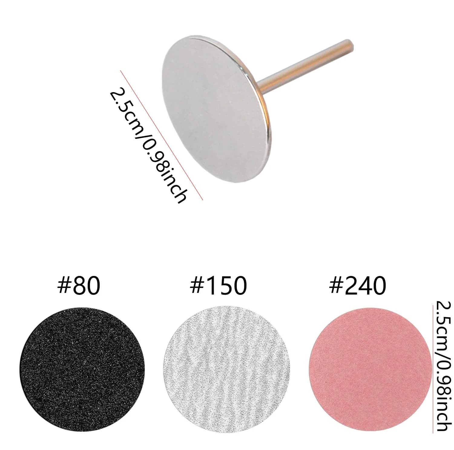 pink replaceable pedicure sanding paper with metal disk — image 3