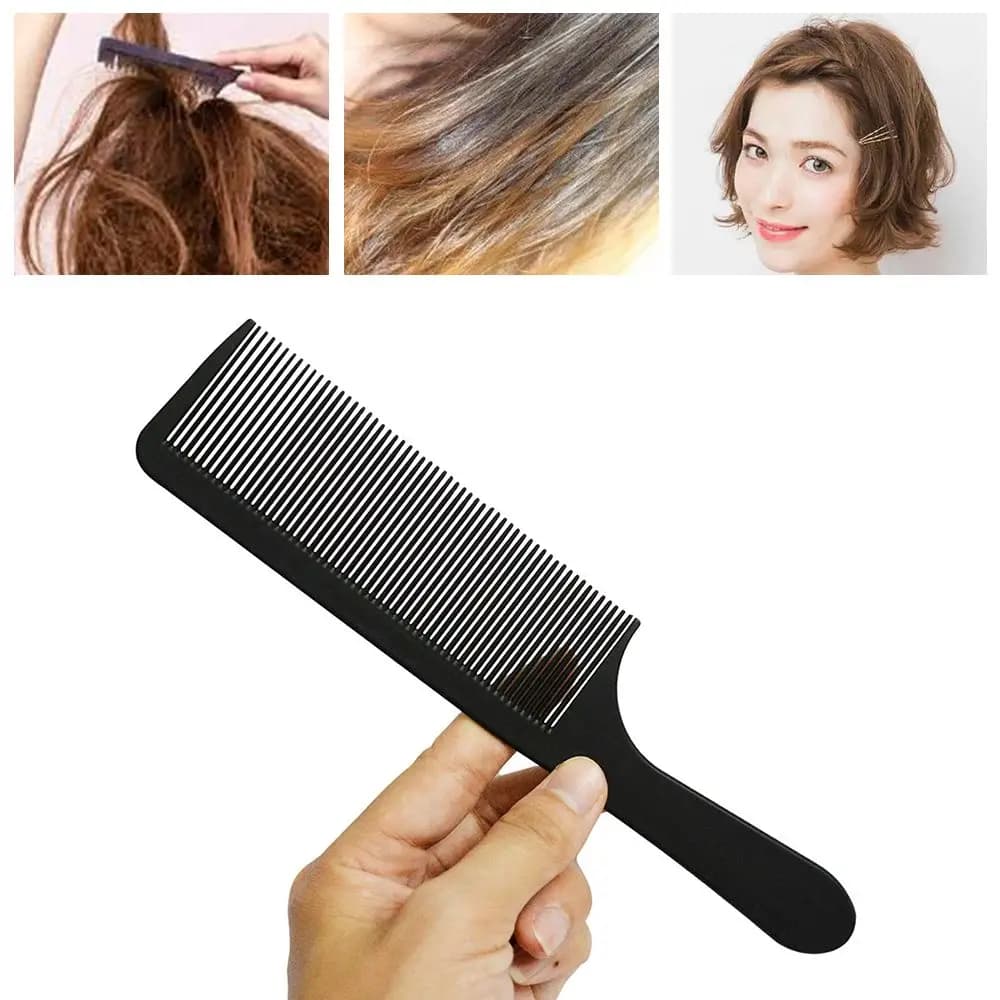 black heat‑resistant flattop hair cutting comb — image 3