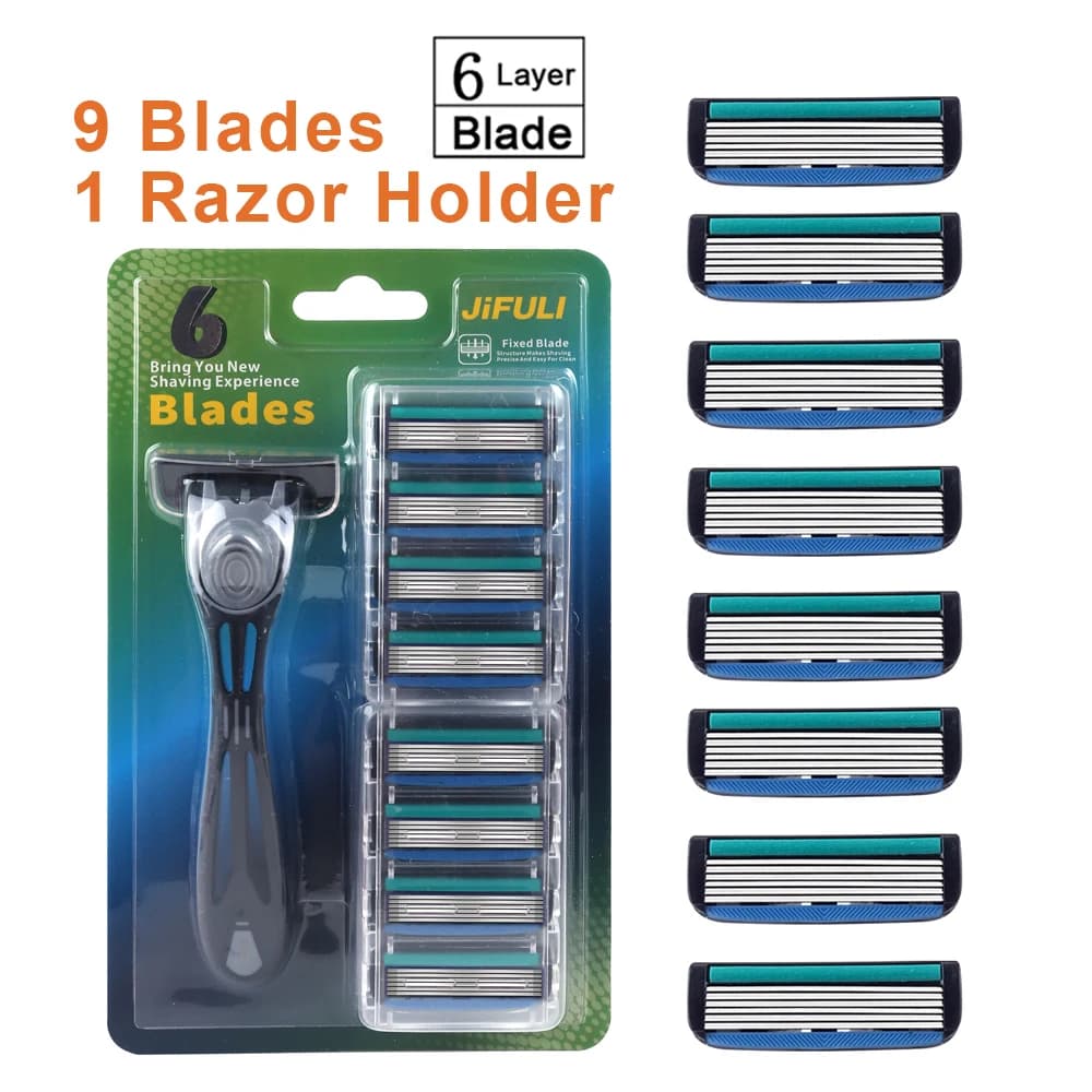 manual safety razor with stainless steel handle and replaceable blade head — image 8