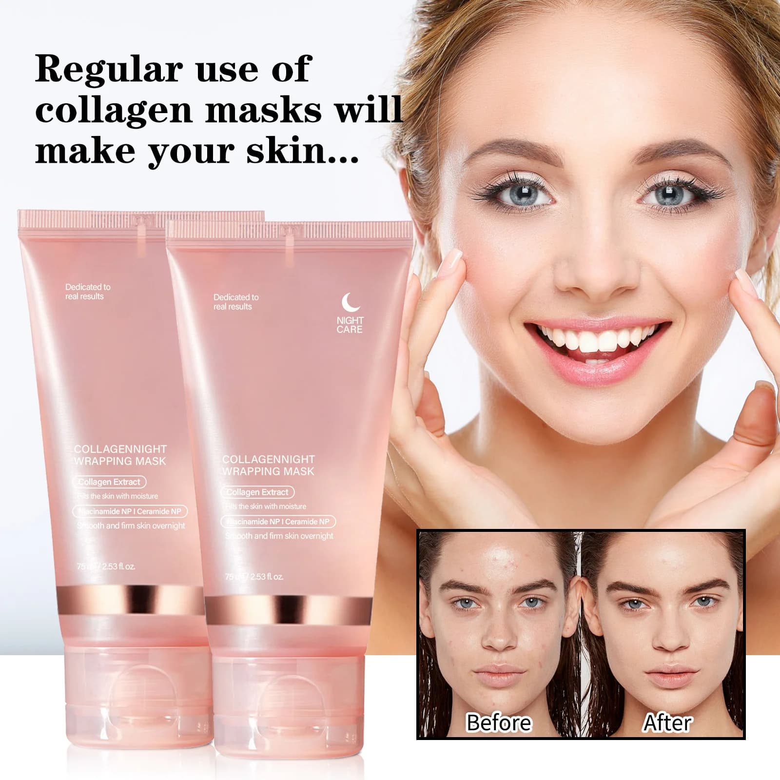Collagen pulling night mask tube — image 2