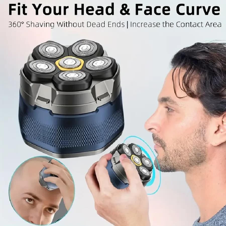 magnetic electric head shaver for bald men — image 1