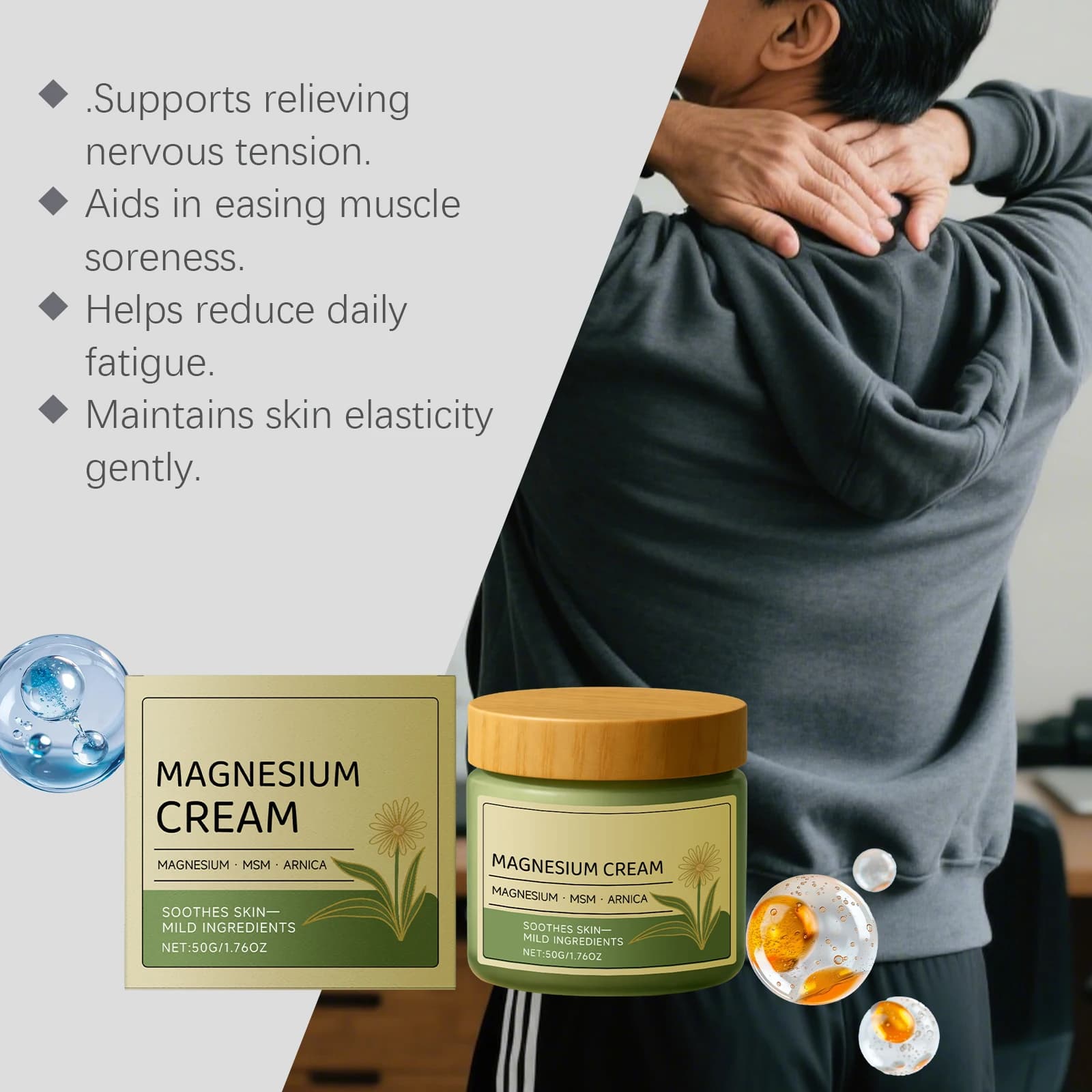 magnesium relief cream jar — image 3