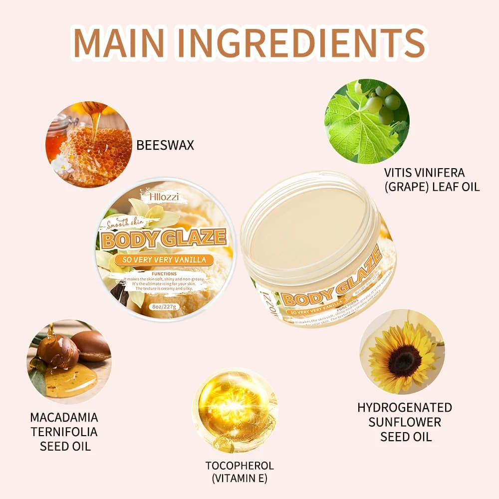 vanilla scented body glaze bottle — image 3