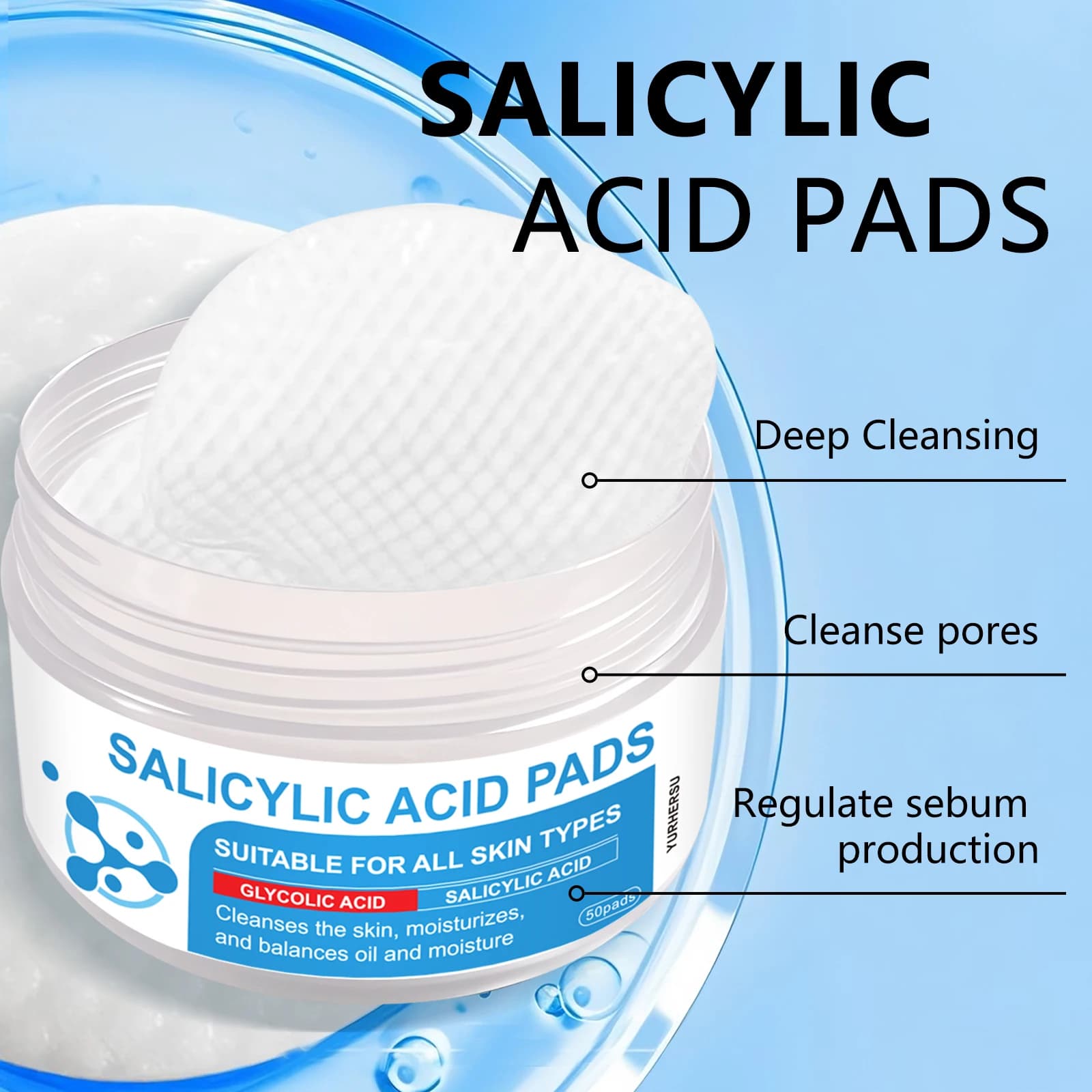 dual-action facial toner pads with AHA and BHA — image 3