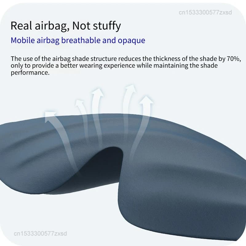 3D contoured sleep eye mask in dark fabric — image 5