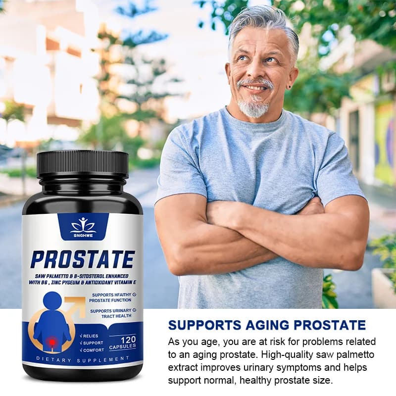 bottle of saw palmetto and beta sitosterol prostate supplement — image 5