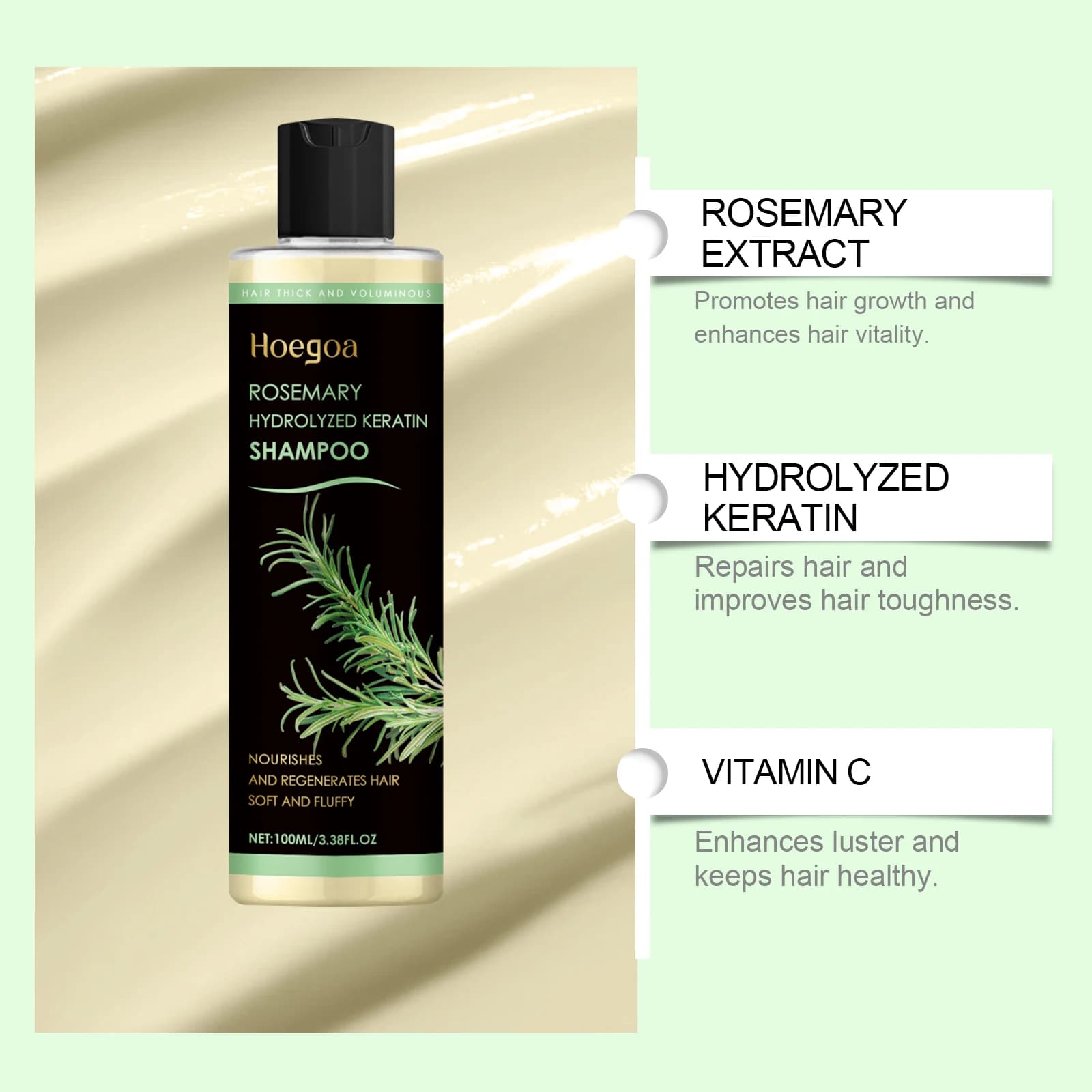Rosemary shampoo bottle for soothing scalp and anti-dandruff — image 4