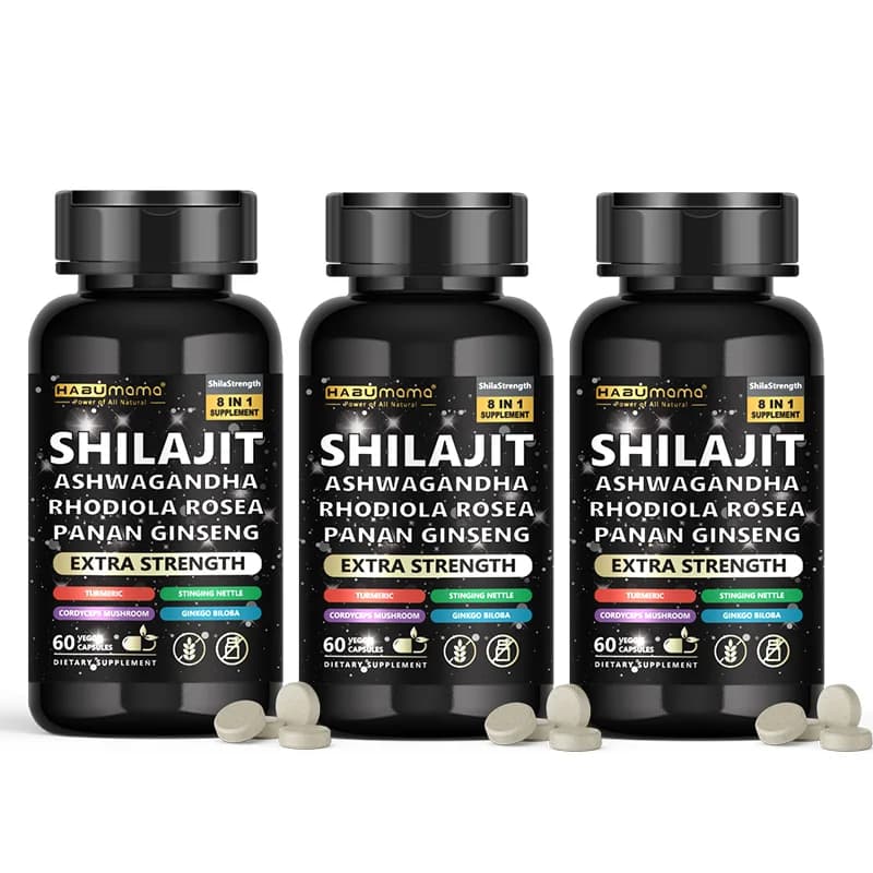 bottle of shilajit ashwagandha ginseng supplement — image 8
