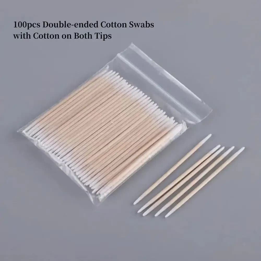 100/300/500 Nails Wooden Tip Cotton Stick Buds Disposable — image 4