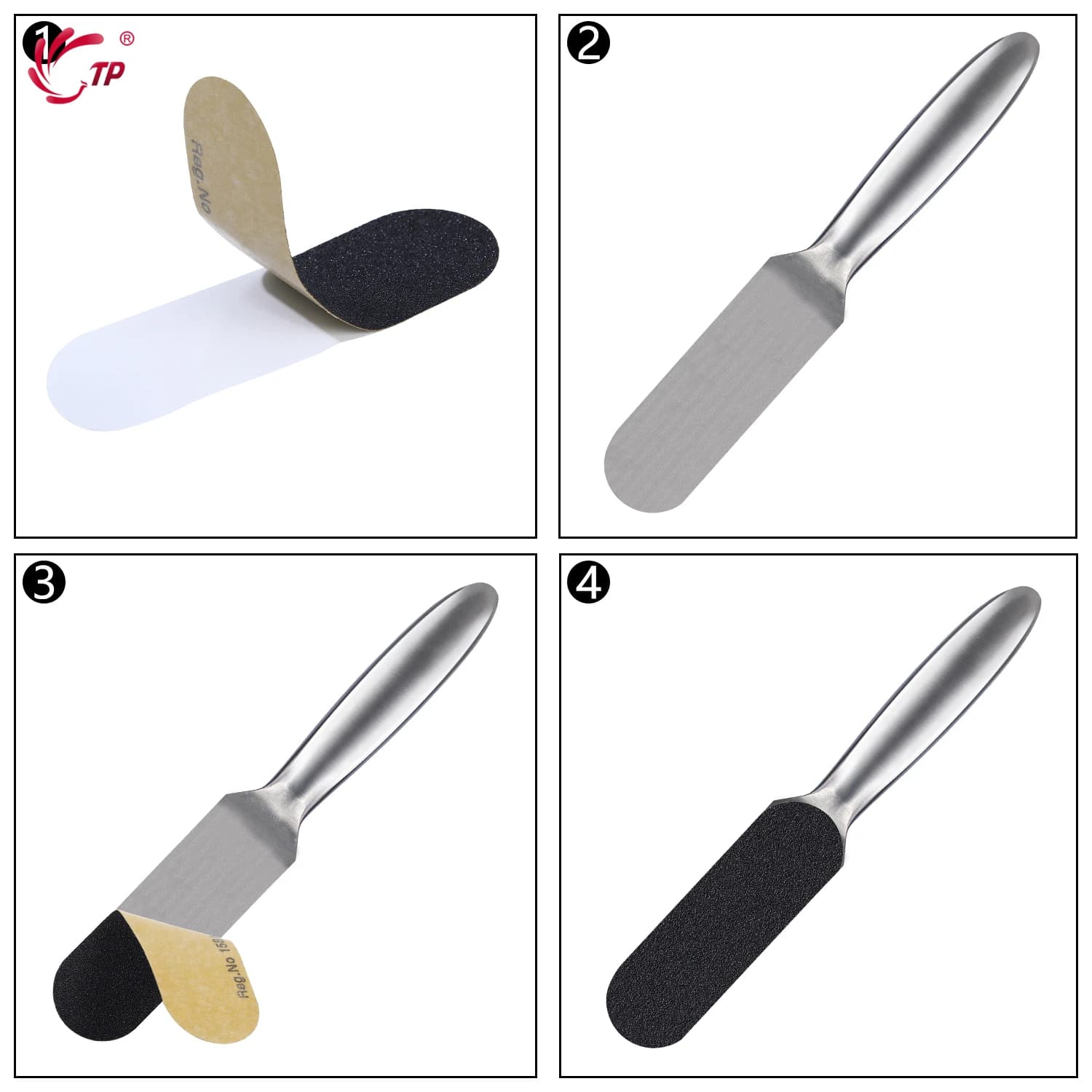 stainless steel foot file with replaceable sandpaper pads — image 6