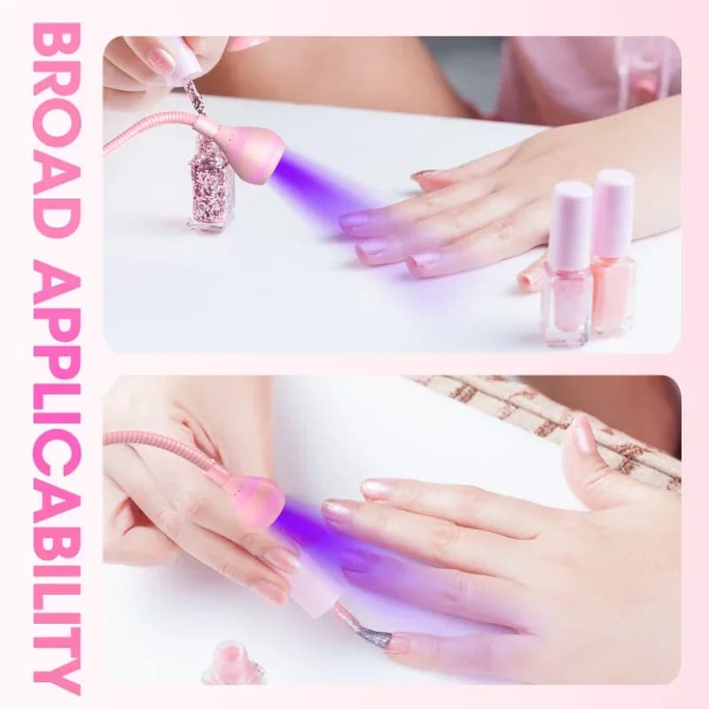 compact UV nail lamp with clip-on base — image 4