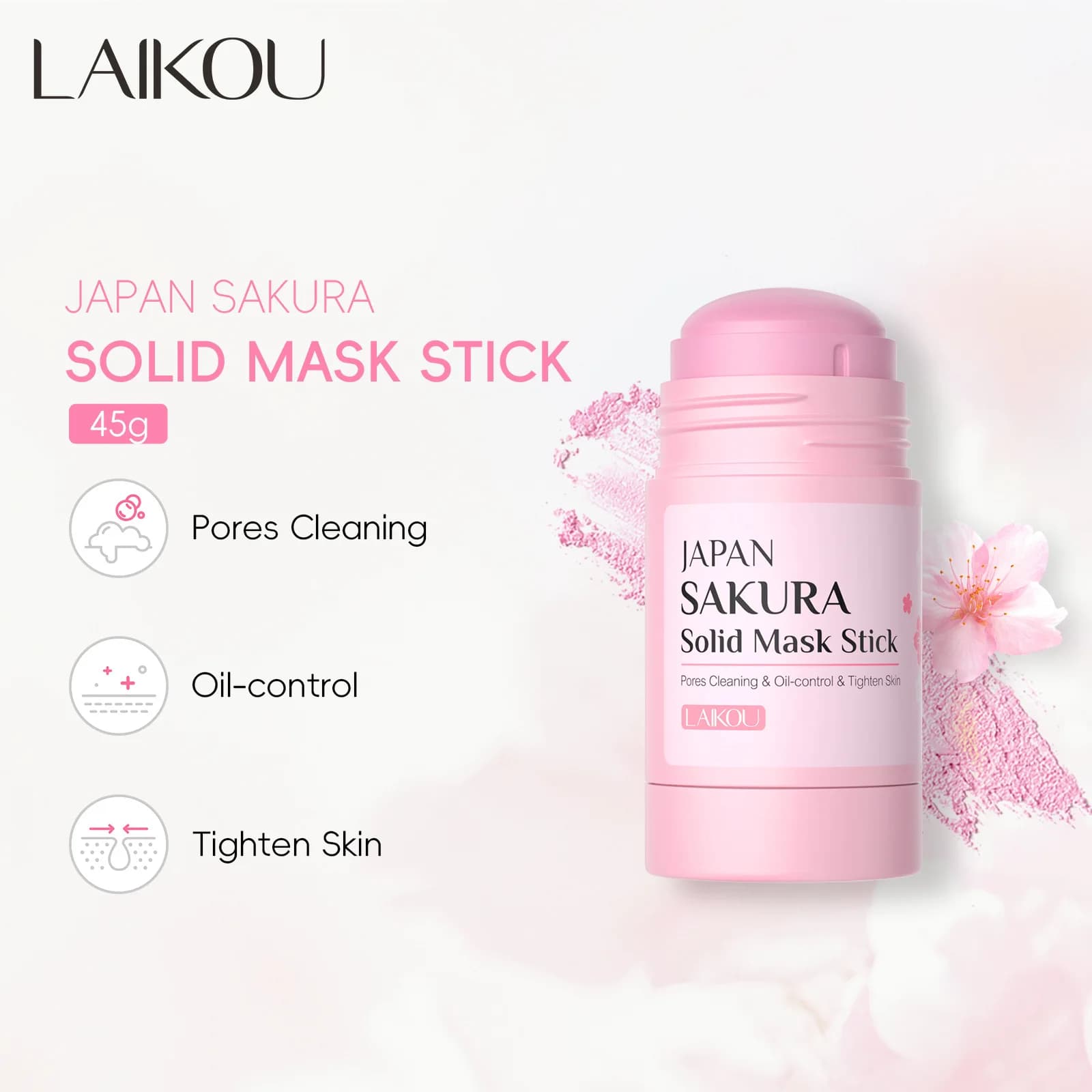 LAlKOU Sakura solid mud face mask stick — image 3