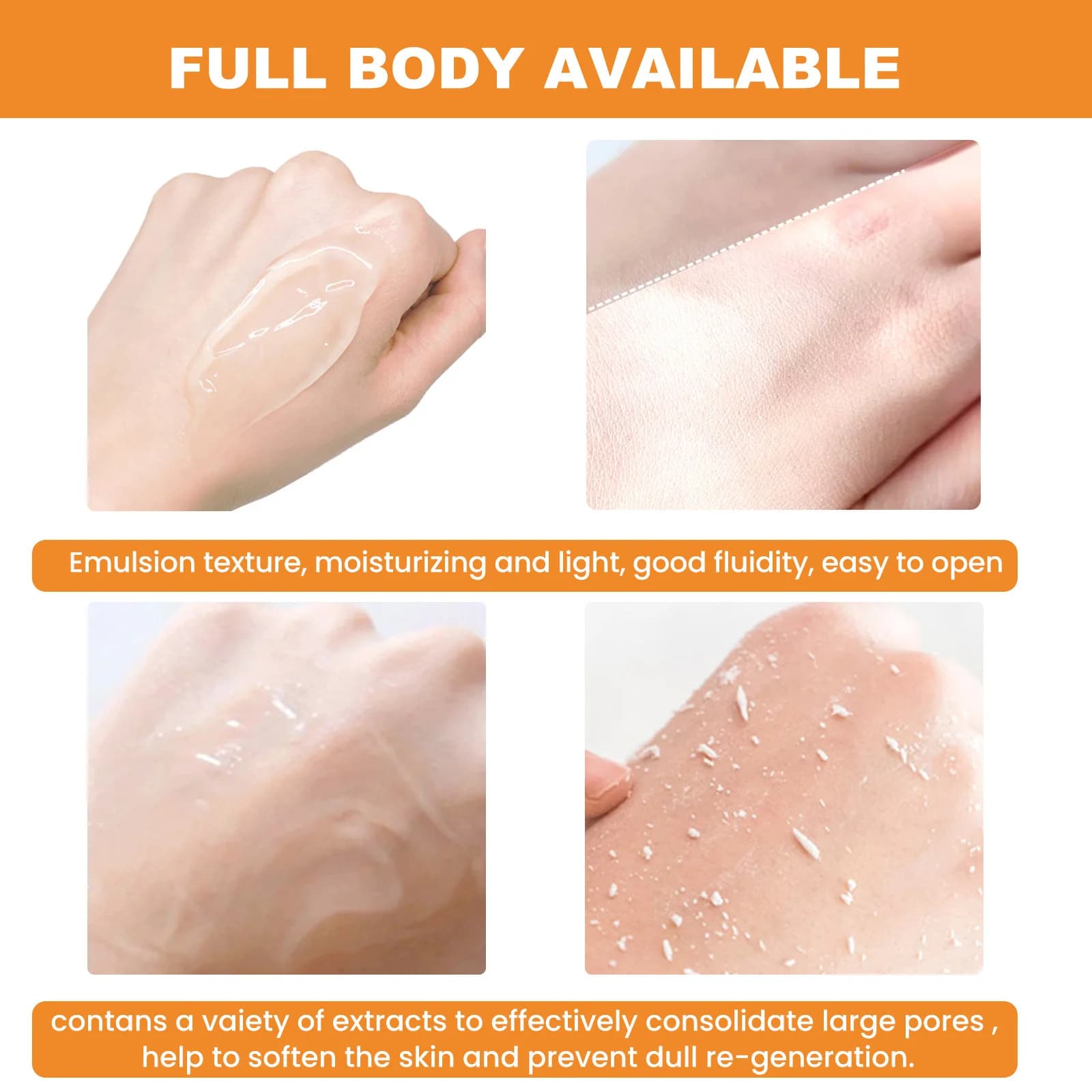 orange exfoliating gel tube for brightening skin — image 2
