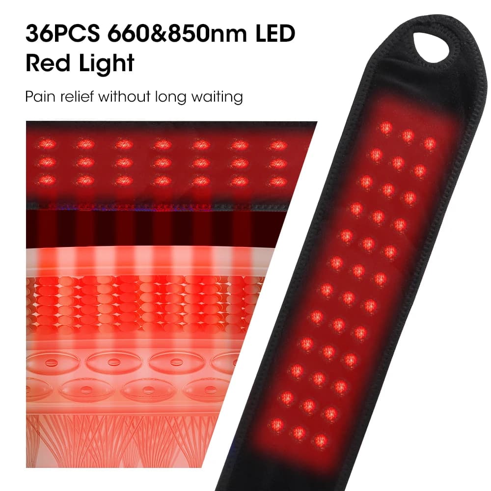 LED red light heating belt with vibration — image 3