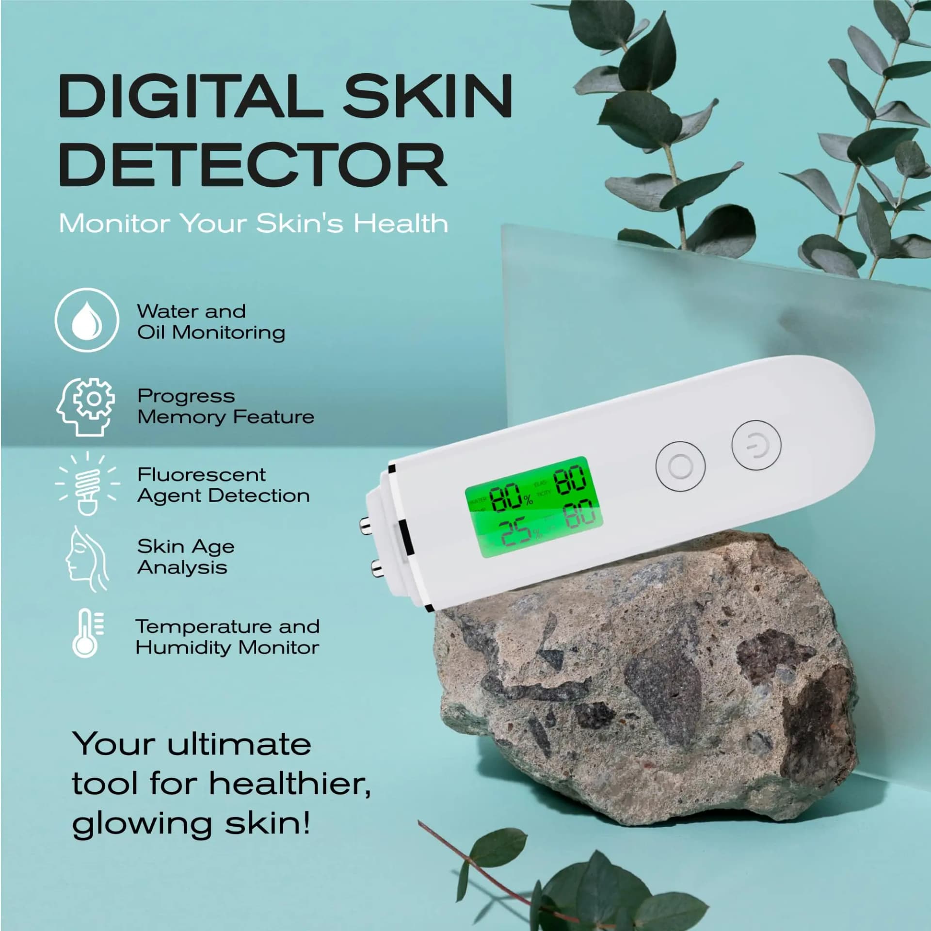 hand holding portable digital skin hydration tester — image 5