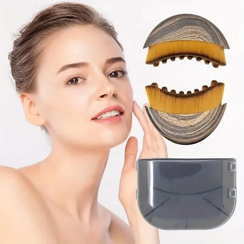 soft bristle portable facial brush for lymphatic massage — image 4