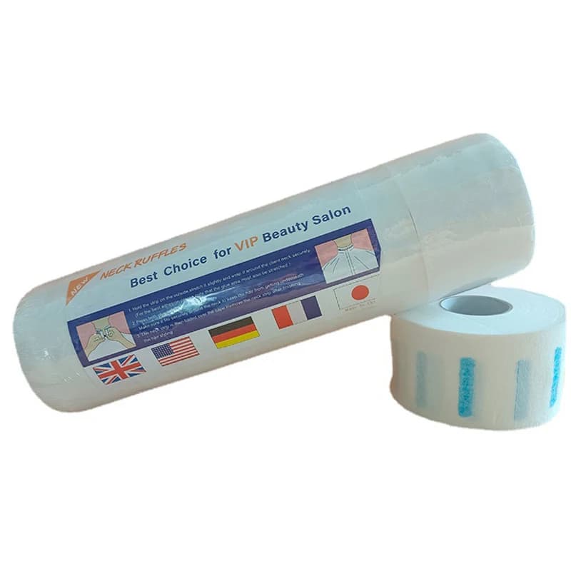 white disposable neck strip for hair cutting — image 5