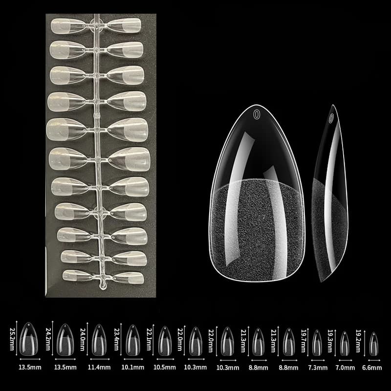 Assorted soft gel nail tips in a clear capsule pack — image 6