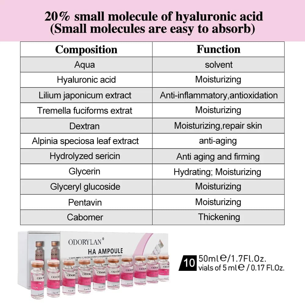 Hyaluronic acid face serum bottle — image 2
