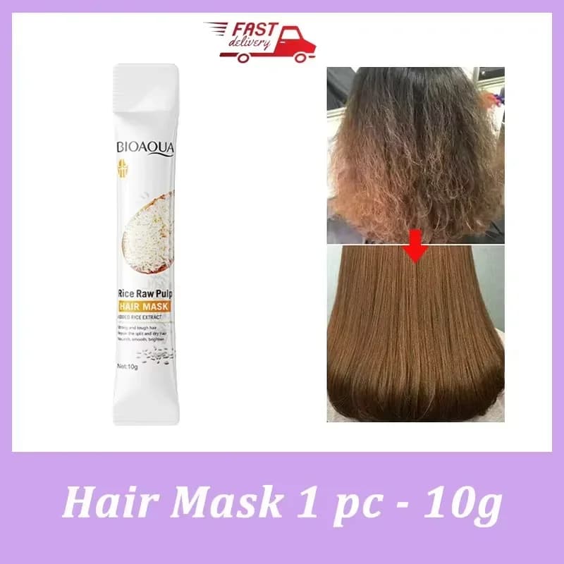 rice keratin hair mask tube — image 1