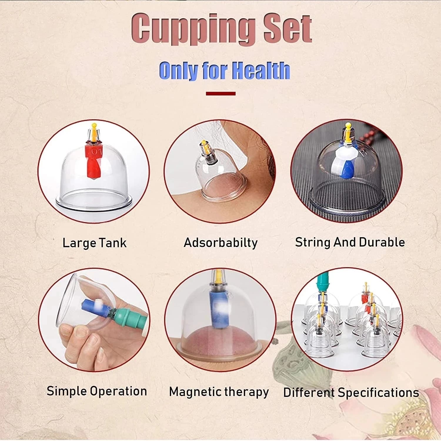plastic vacuum cupping set with 32 suction cups — image 5