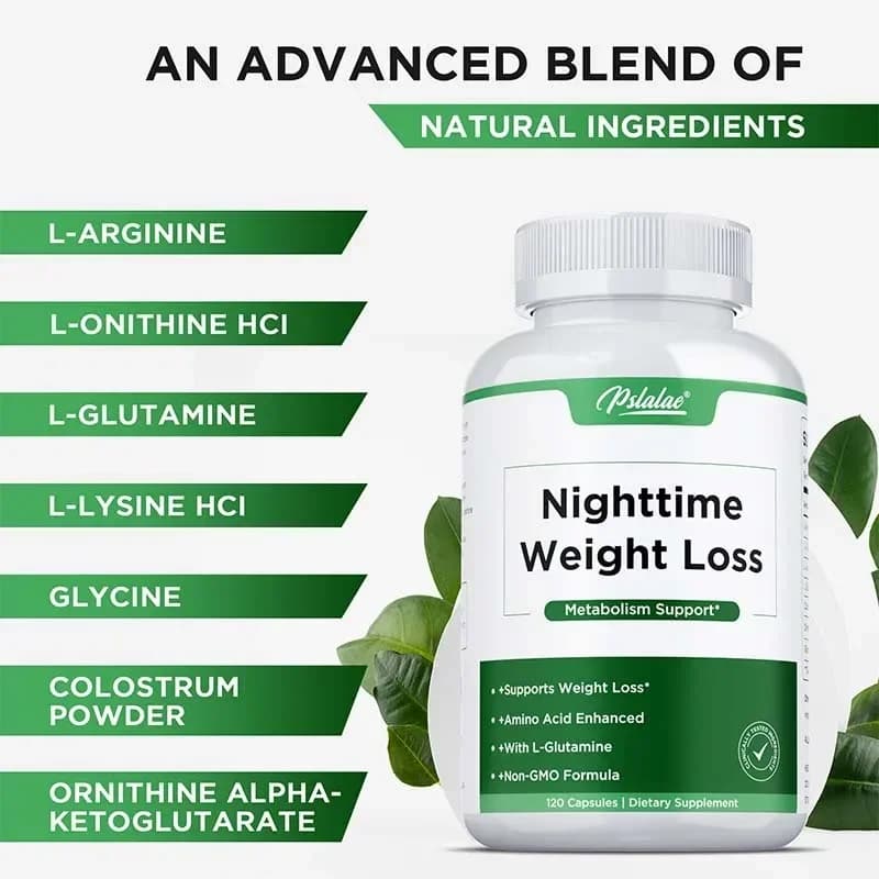 Nighttime weight loss supplement capsule bottle — image 4