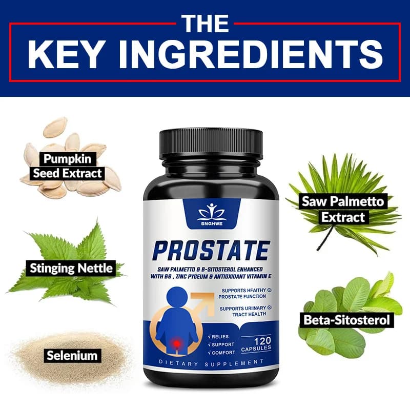 bottle of saw palmetto and beta sitosterol prostate supplement — image 3
