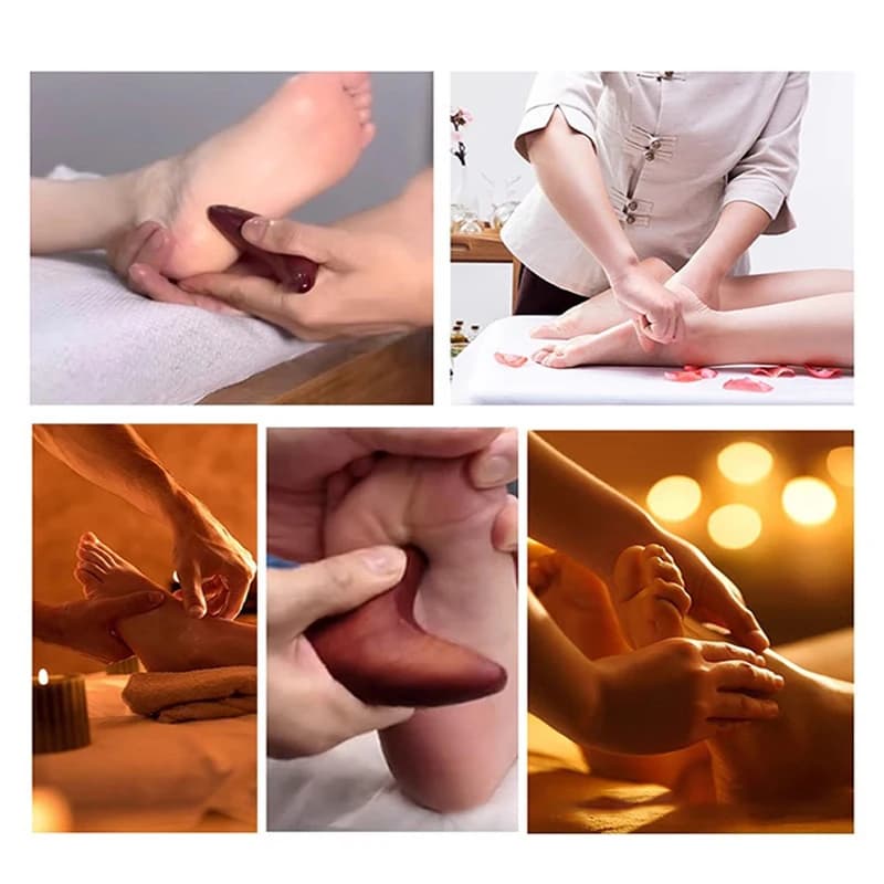 Sandalwood Gua Sha massage tool for neck, back and feet — image 5