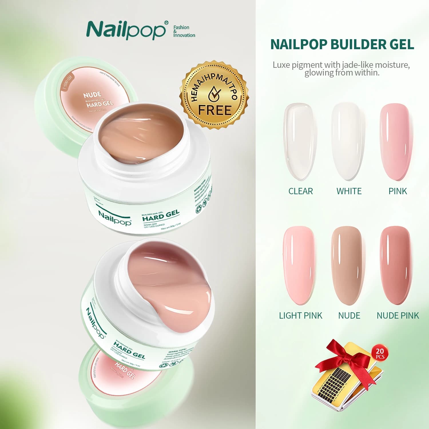milky smooth HEMA-free builder gel tube — image 1