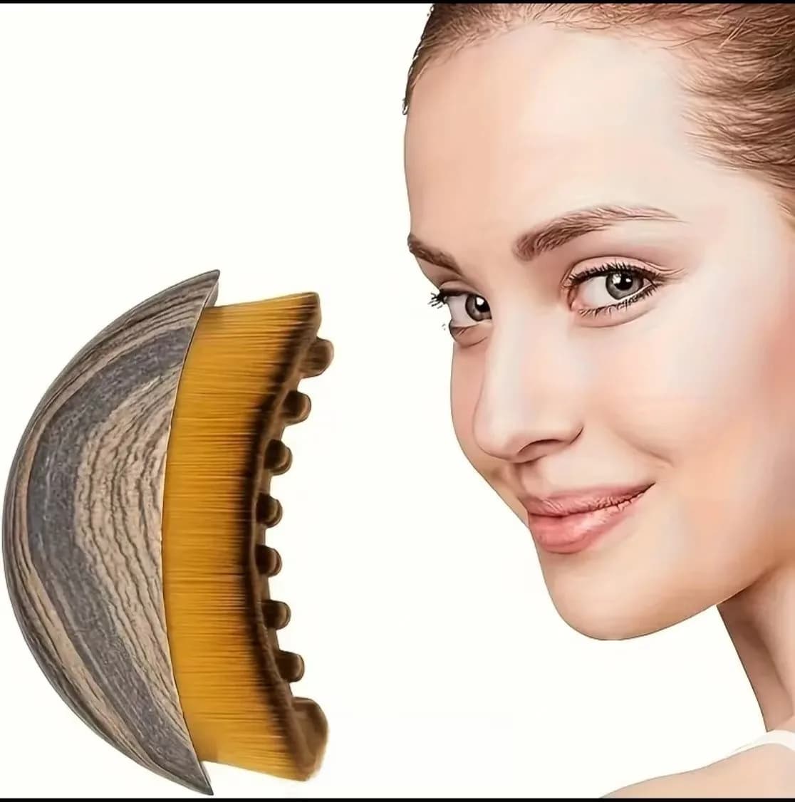 soft bristle portable facial brush for lymphatic massage — image 3